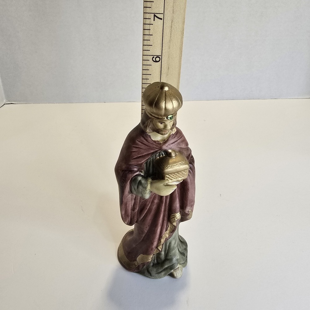 Nativity Set Porcelain Wiseman Figure Replacement Part Vintage - Picture 8 of 8